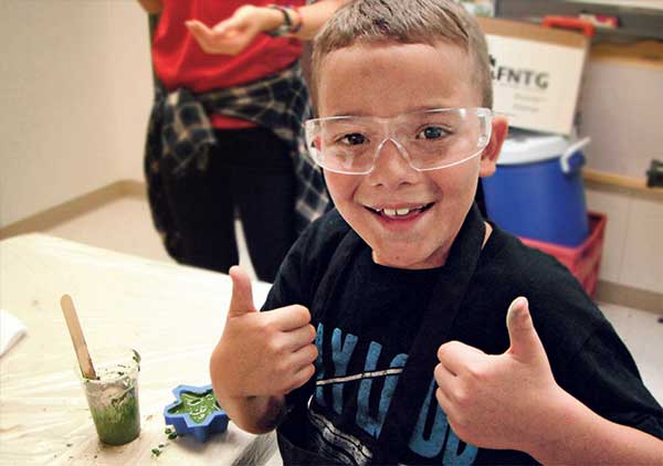 Through Project Cornerstone, students create cement molds from materials donated by local quarries. Photos courtesy of Project Cornerstone