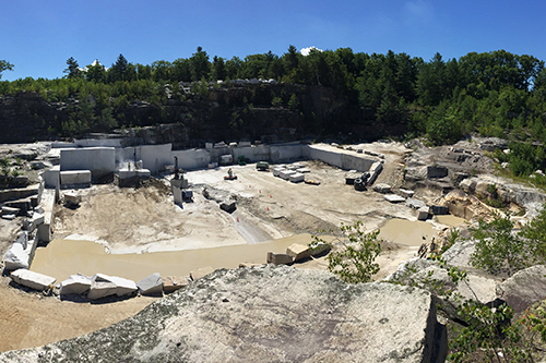 Polycor plans to donate materials from its North Jay White Quarry in Jay, Maine, to the Western Maine Play Museum. Photo courtesy of Polycor.