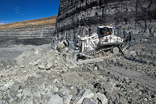Liebherr's new crawler tractor now in the U.S. market works in mining and quarrying applications. Photo courtesy of Liebherr.