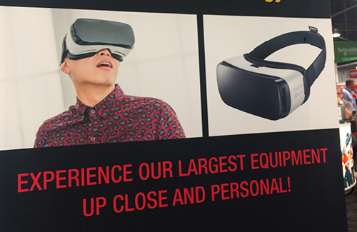 McLanahan used the Oculus Gear VR headset to show some of its equipment not on display at MINExpo International 2016. Photo by Megan Smalley