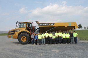 Nine students from across Pennsylvania participated in SkillsUSA's Pennsylvania Heavy Equipment Operator competition. Photo courtesy of Volvo Construction Equipment.