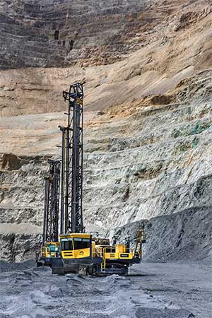 The Atlas Copco Pit Viper PV-235 blasthole drill rig is part of Cate Drilling Solutions’ offerings. Photo courtesy of Atlas Copco.