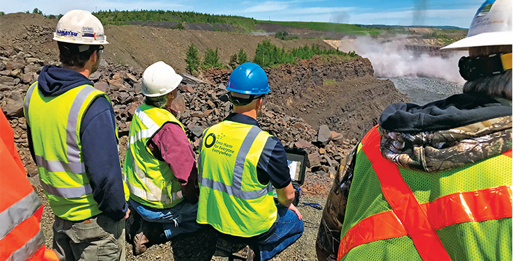 Ensure all of your personnel are at a safe distance when a blast is set to occur. Photo courtesy of Dyno Nobel