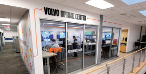 The Volvo Uptime Center in Shippensburg, Pennsylvania, takes about 1,000 phone calls per month, aiming to reduce downtime for customers. Photo courtesy of Volvo CE