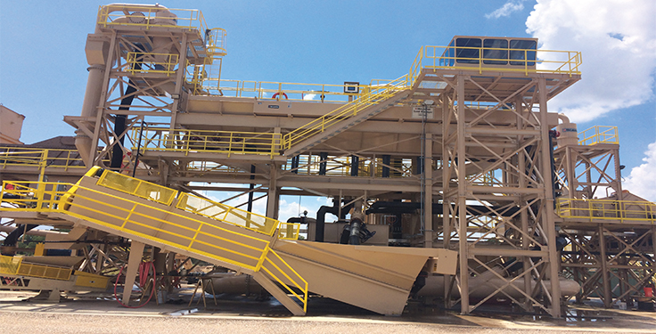A water scalping tank is similar to a classifying tank. Photo courtesy of Eagle Iron Works.