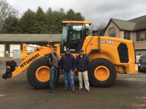 From left to right: Steve Miller (vice president of sales a Butler Equipment), Chad Parker (senior product specialist and sales trainer at HCEA) and Andy Mayek (sales manager at Butler Equipment). Photo courtesy of Hyundai