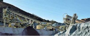 The Clayton Quarry utilizes modular synthetic polyurethane and rubber screen media panels throughout its finishing plant on both wet and dry screens. Photo courtesy of Polydeck