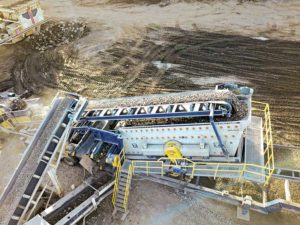 According to Haver & Boecker, the F-Class portable plant can be customized to include a crusher, conveyors or other components for enhanced productivity. The machine is ideal for tough applications, such as scalping and classifying ores, minerals, stones, sand and gravel. Photo courtesy of Haver & Boecker