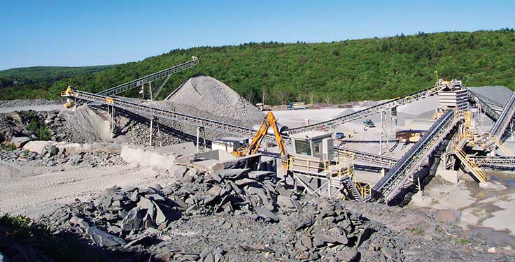 For higher-capacity multiple product output, a Pennsylvania operation replaced double-deck units with larger triple-deck screens. Photo courtesy of Deister