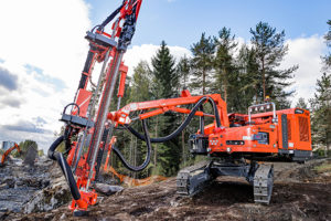The expanded drill series from Sandvik is applicable to quarries and pit mines. Photo courtesy of Sandvik Mining and Rock Technology.