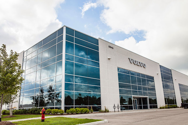 Volvo CE's 181,000-sq.-ft. parts distribution center replaced a regional parts depot in Toronto. Photo courtesy of Volvo CE