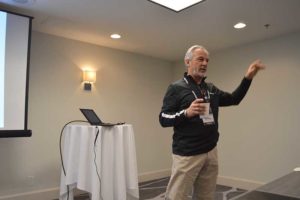 McLanahan's Mark Krause addresses the crowd at the McLanahan 2019 Dealer Academy. Photo by Allison Barwacz
