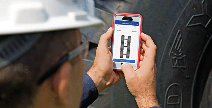 Programs are available that can take tire performance data and upload it to a cloud-based platform for password protected storage and easy access. Quarries can then download captured tire data into easy-to-read, customizable reports that show tire performance. Photo: Goodyear