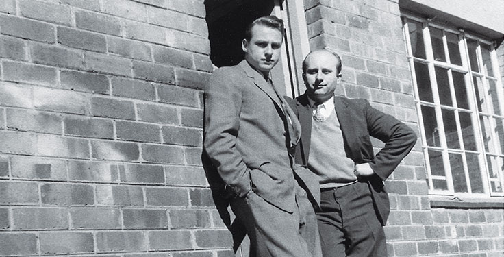 Manfred Freissle, left, with Helmut Rosenbusch, an original business partner in South Africa. Photo courtesy of Polydeck