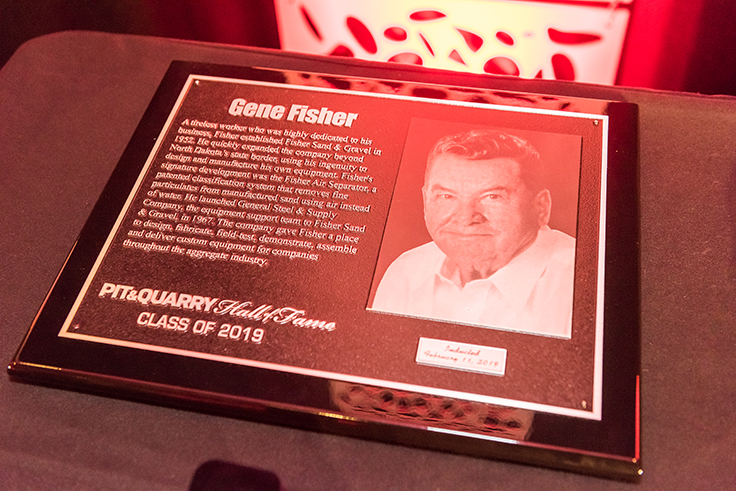 Gene Fisher was enshrined posthumously as a member of the 2019 Pit & Quarry Hall of Fame. Photo courtesy of PamElla Lee Photography