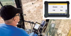 Trimble’s Loadrite Payload Management for excavators is an example of technology that’s designed to enhance productivity and efficiency. Photo courtesy of Trimble