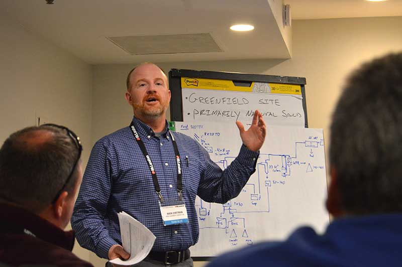 Representatives presented the solutions to the entire group. Photo by Allison Barwacz