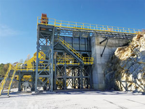 Operations can also choose between stationary, modular and portable crushing plants. Stationary plants, like the one pictured, are often selected because they feature higher capacities and lower production costs with easier maintenance. Photo courtesy of Kemper Equipment.