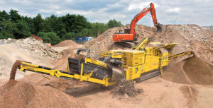 Diesel-electric models aren’t anything new, as Keestrack launched its R5e hybrid impact crushing unit back in 2017. Photo courtesy of Keestrack.