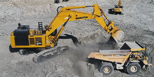The PC1250SP-11 excavator from Komatsu. Photo courtesy of Komatsu America.