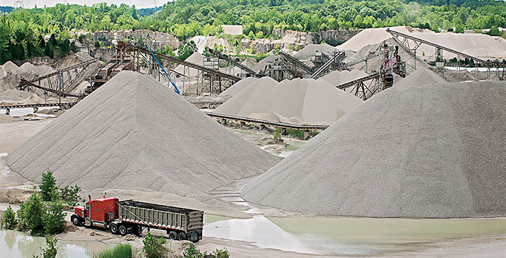 Neighborhood quarries are everywhere, providing for communities that may not fully understand the value of having an aggregate site in their backyard. Photo courtesy of Lehigh Hanson.