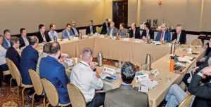 Those who attend the Roundtable are divided into two rooms that have concurrent discussions on the same industry topics. Photo courtesy of PamElla Lee Photography