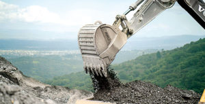 A Turner Mining Group excavator on a job high above Silicon Valley, California. Photo courtesy of BuildWitt Media Group.