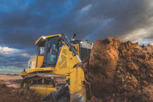 A new angled seat, HVAC system to improve airflow, and a new heated and ventilated seat option are features to improve operator comfort on the 850L dozer. Photo courtesy of John Deere.