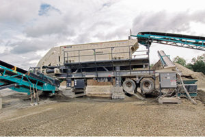 Quarry Management sought an electric modular plant or an electric portable spread to get operations started. Photo courtesy of Jamie Harthoorn.