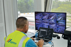 Communication between Cemex and its customers is initiated at the scale house. Photo by Zach Mentz