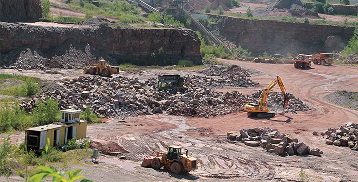 Realizing their business might not survive without its own quarry, Myrl & Roy’s Paving purchased a small quarry 30 years ago that has grown into a thriving business. Photo courtesy of Myrl & Roy’s Paving