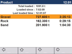 Some of the latest weighing systems provide operators with payload data in the cab. Photo courtesy of Trimble