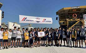 More than 250 runners got a chance to lace up their sneakers and run through the quarry, checking out the heavy machinery and soaking up South Florida’s beauty. Photo courtesy of Cemex USA