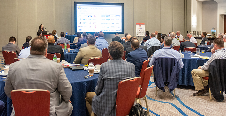 Dana Wuesthoff offered a preview of ConExpo-Con/Agg at the 2020 Pit & Quarry Roundtable & Conference. The Roundtable was held Jan. 14-15 in Bonita Springs, Florida. Photo by PamElla Lee Photography