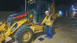 In the NIOSH study, illuminance on the platform of equipment was typically the best compared to levels measured on the ground below the first step and the first step, especially in the presence of task lighting. Photo: NIOSH
