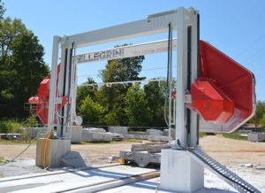 One thing Chris Upp found as he learned the dimensional stone industry is that a lot of equipment is Italian-made. This Pellegrini wire saw in Phenix Marble’s quarry is one such example. Photo: P&Q Staff 