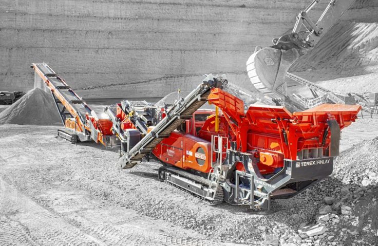 The I-120RS impact crusher incorporates the Terex CR038 impact chamber with direct drive. Photo courtesy of Terex Finlay