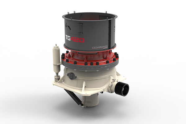 The Cedarapids TG420 is built to fit large-feed secondary positions. Photo courtesy of Terex MPS