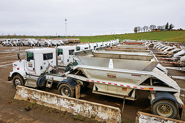 With a fleet of about 60 trucks, the headaches Butte Sand & Gravel once had from dispatch and fleet operations have been alleviated. Photo: Command Alkon
