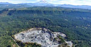 An aerial view of Washington Rock Quarries' Kapowsin Quarry. Photo: Jonathan Hart