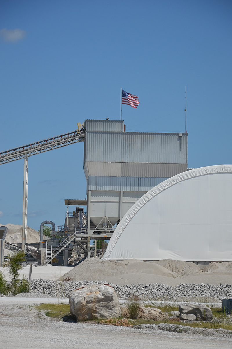 ClearSpan's structures are also utilized within aggregate operations. Photo: P&Q Staff