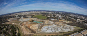 An aerial view of the Luck Stone Atlanta-Stephens Plant, which is situated near the Hartsfield Jackson Atlanta International Airport. Photo: Luck Companies
