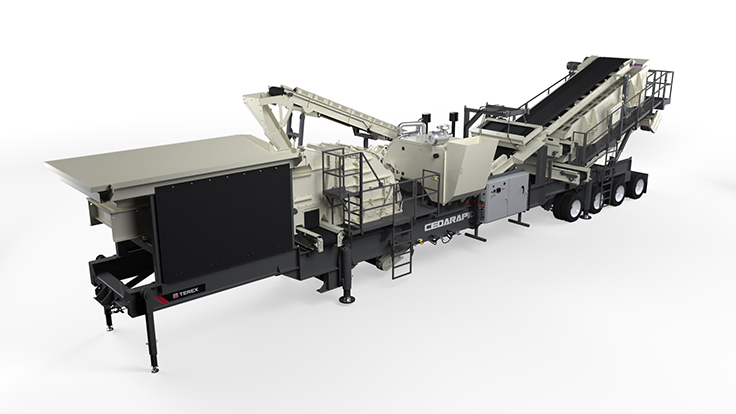 When designing the CRH1113R closed-circuit impact crushing and screening plant, Cedarapids engineers focused on maximum productivity, friendly maintenance and reliability. Photo: Terex MPS