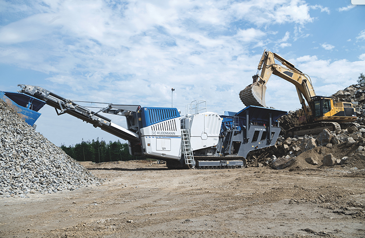 The Mobicat MC 120 Zi PRO is impressive in natural rock applications, according to Kleemann. Photo: Kleemann