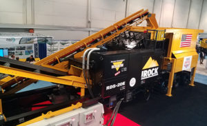 IRock’s RDS-20E all-electric plant was on display at ConExpo-Con/Agg. Photo: P&Q Staff