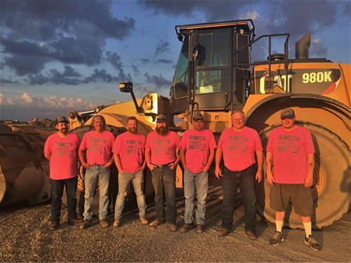Mark Scott and the US Aggregates Crawfordsville (Indiana) crew. Photo: US Aggregates