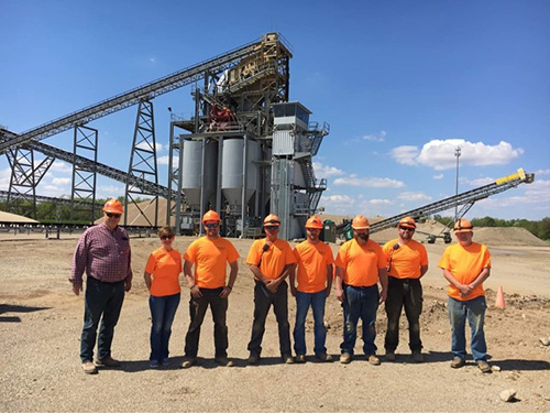 Mark Scott most recently served as plant manager at two US Aggregates sites, including the company's Thorntown Plant whose team is pictured here. Photo: US Aggregates