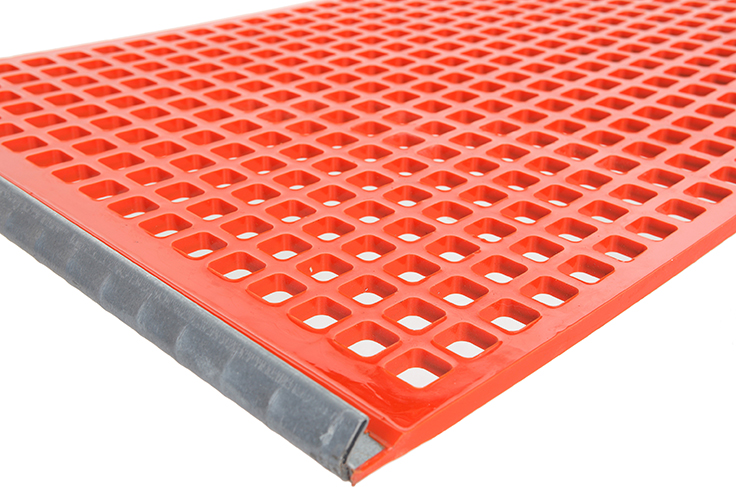 Armor is a combination of high-grade, woven wire cloth with molded polyurethane coating. Photo: Durex Products