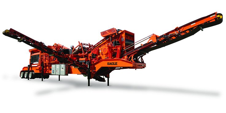 The RapiDeploy allows for moving stockpiled material less often. Photo: Eagle Crusher
