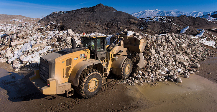 Caterpillar's 982 XE wheel loader. Photo: Cat